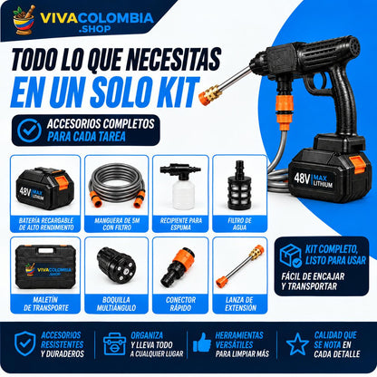 Hidrolavadora Inalambrica Alta Presion - Incluye segunda batería de regalo