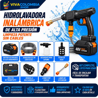 Hidrolavadora Inalambrica Alta Presion - Incluye segunda batería de regalo