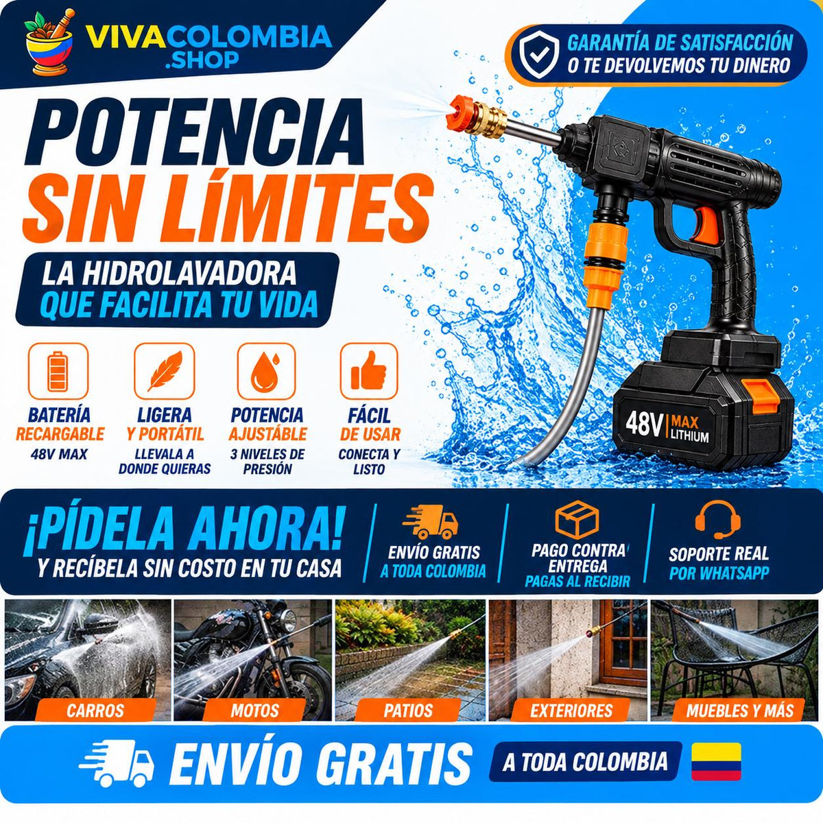 Hidrolavadora Inalambrica Alta Presion - Incluye segunda batería de regalo